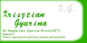 krisztian gyurina business card